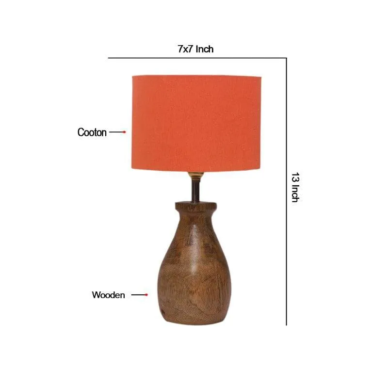 Sheldo Fabric Table Lamp - Orange,Brown media 5