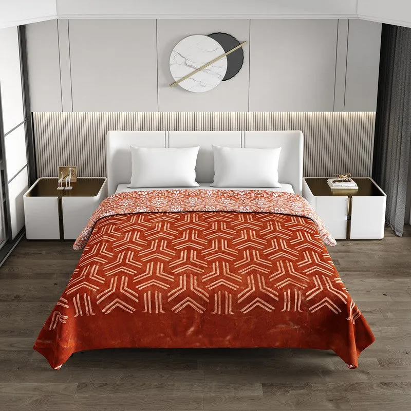 Monte Carlo Crimson Dreamscape Blanket (Orange)- 800 GSM media 4