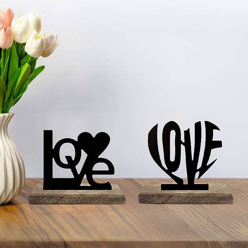 Boundless Love Typography Showpiece - Set Of Two