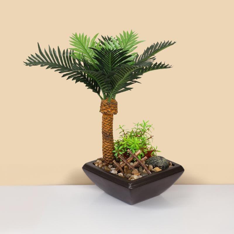 Faux Phoenix Bonsai In Ceramic Pot - 34 cms
