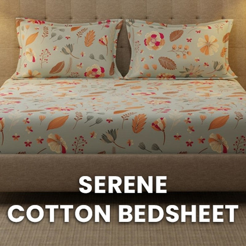 Urban Space Florence Grey Cotton Bedsheet - 200 TC media 7