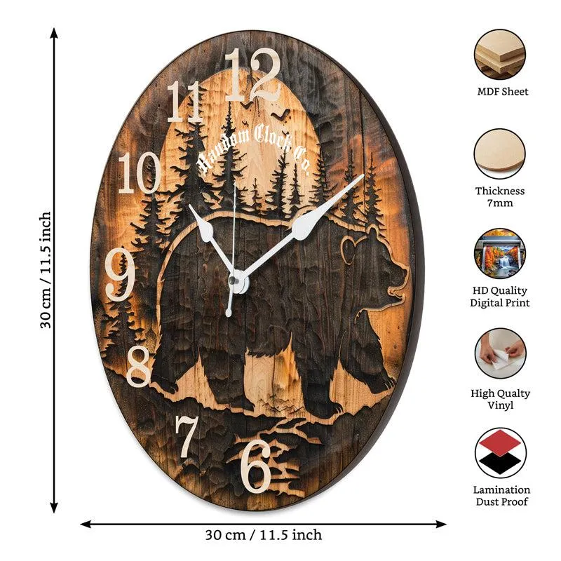 Momentus Analog Wooden Wall Clock media 8