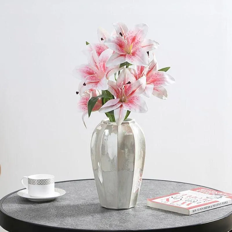 Faux Orienpet Lily Bunch - Dark Pink media 1