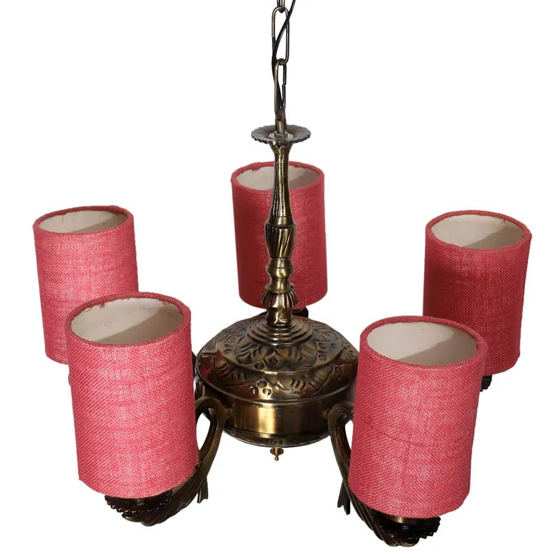 Venetian Cylindrical Golden Antique Ceiling Lamp media 3