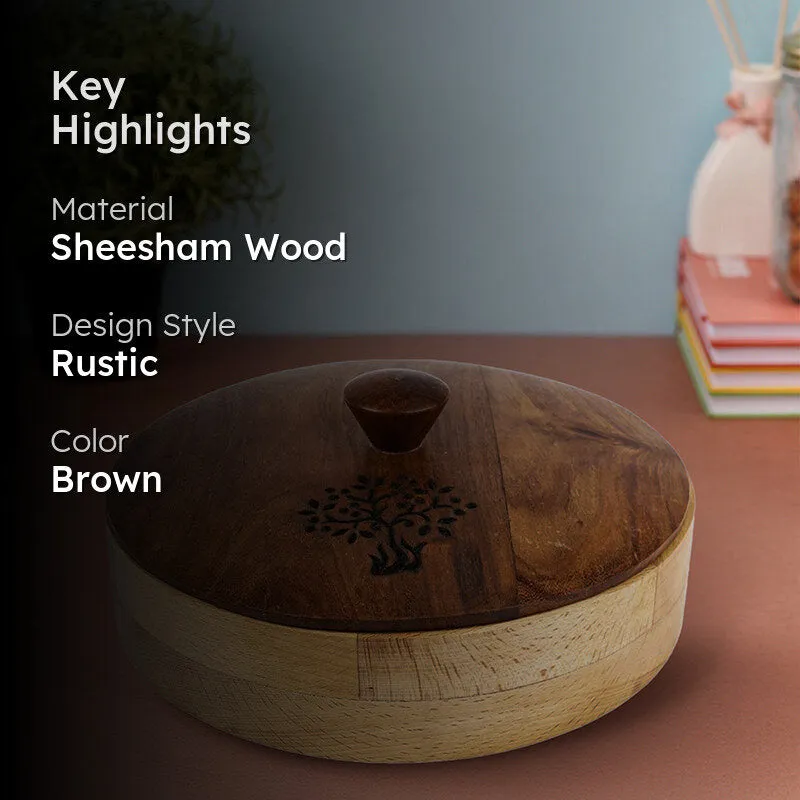 Timberine Sheesham Wood Casserole media 2