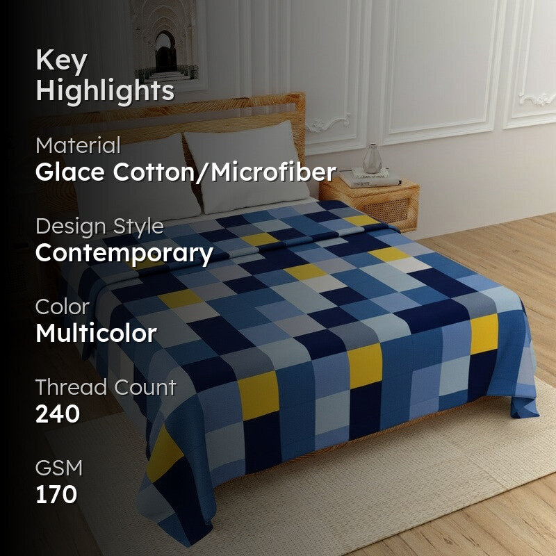 Checked Microfiber Dohar - 170 GSM media 2