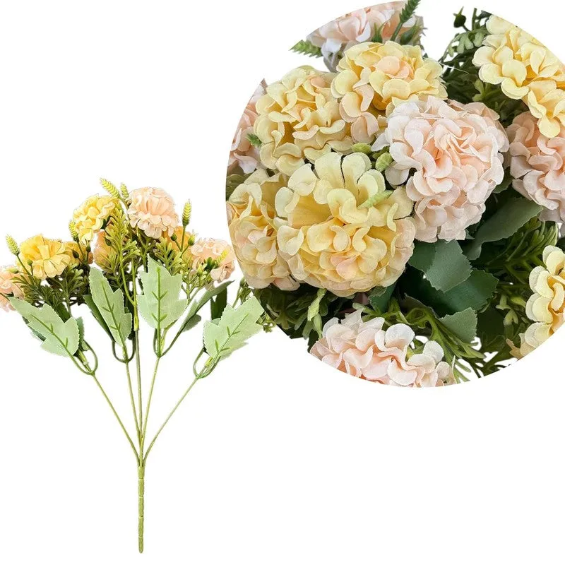 Bloom Hydrangea Artificial Flowers (Yellow) - Set Of Two media 5