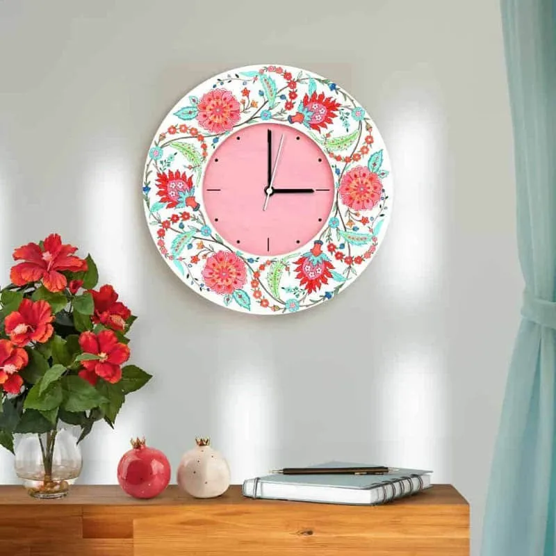 Chadreya Bloom Handpainted Wall Clock media 1