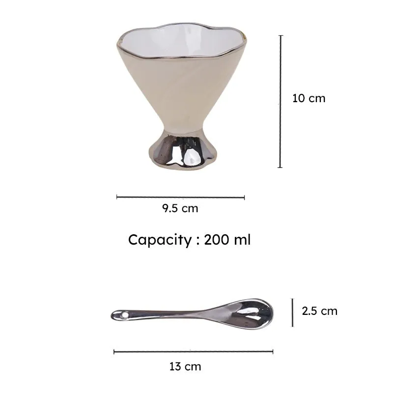 Abriya White Ice Cream Cup (200 ML) - Twelve Piece Set media 8