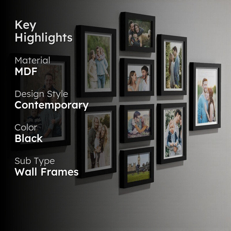 Memories Encased Photo Frame (Black) - Set Of Ten media 2