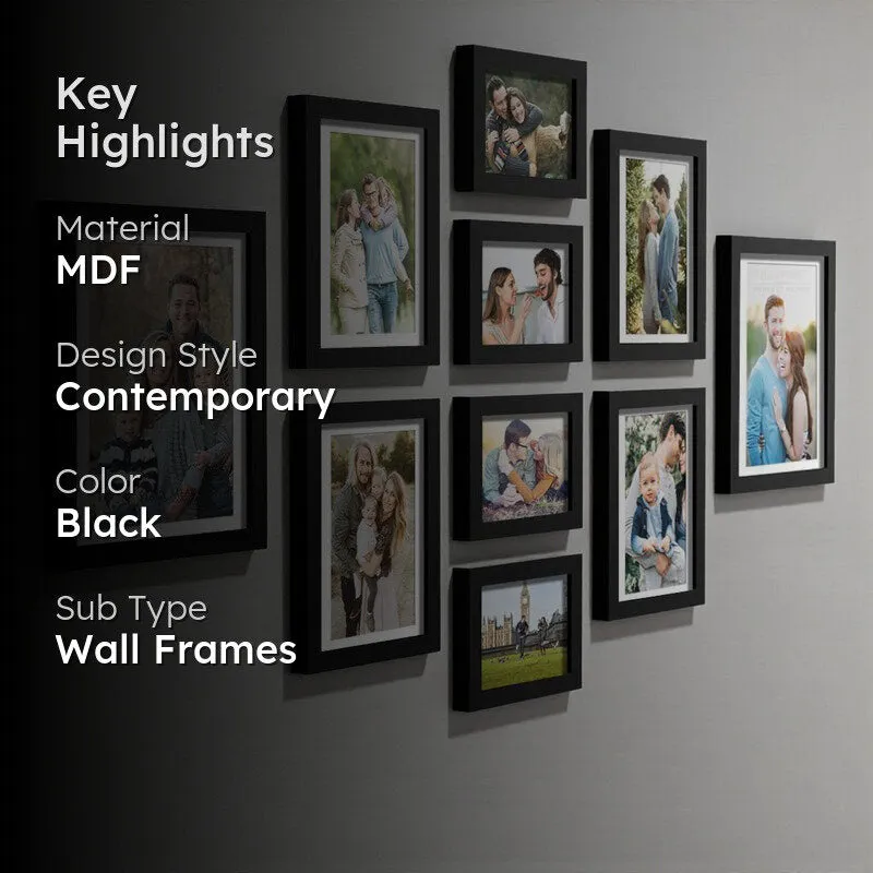Memories Encased Photo Frame (Black) - Set Of Ten media 2
