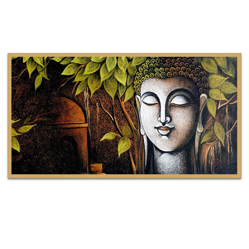 Buddha And Bodhi Tree Wall Painting media 7