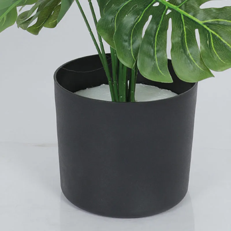 Monala Artificial Monstera With Black Plastic Pot - 2.3 Feet media 4