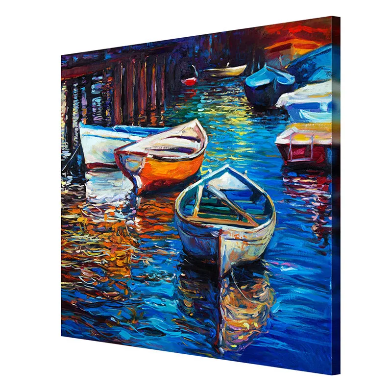 Still Waters Blue Horizon Wall Painting media 6