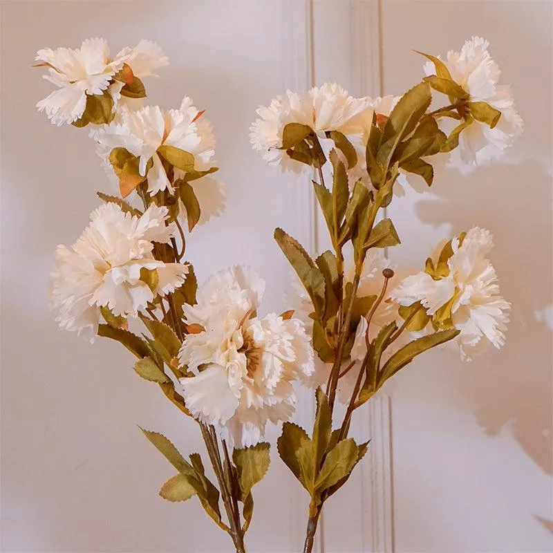 Faux White Festiva Peony Flower Stick (28 CM) - Set Of Two media 4