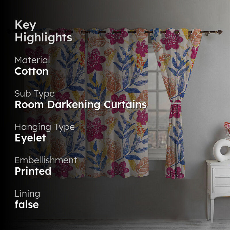 Bud Bell Room Darkening Curtain - Set Of Three media 2