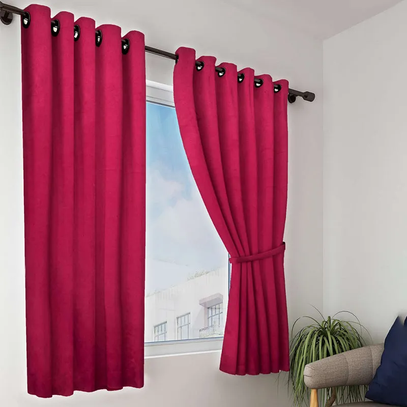 Nigel Blackout Curtain (Maroon) - Set Of Two media 1