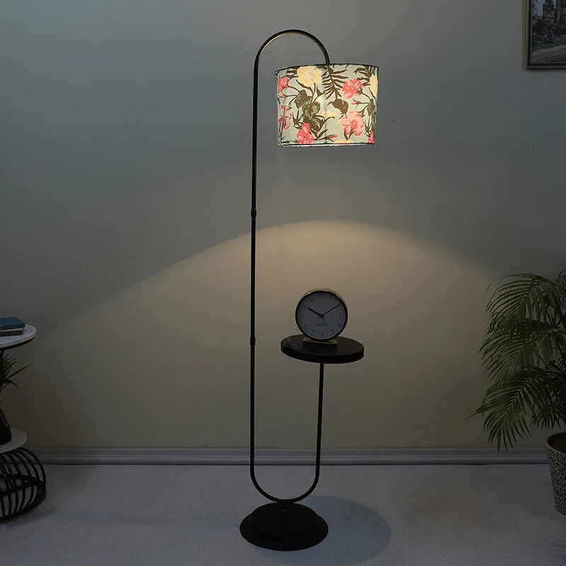 Gardensa Printed Arched Floor Lamp With Shelf media 1