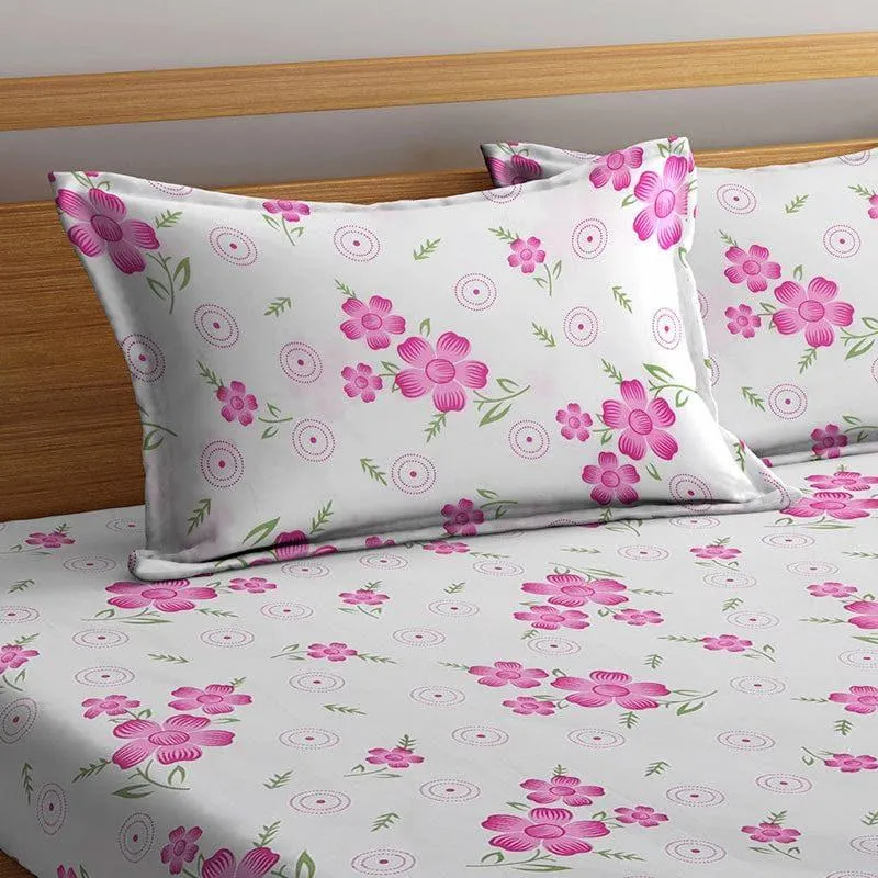 Purple Everly Bedsheet - 180 GSM media 3
