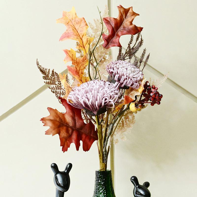 Artificial Dahlia Polyester Flower Bunch media 4