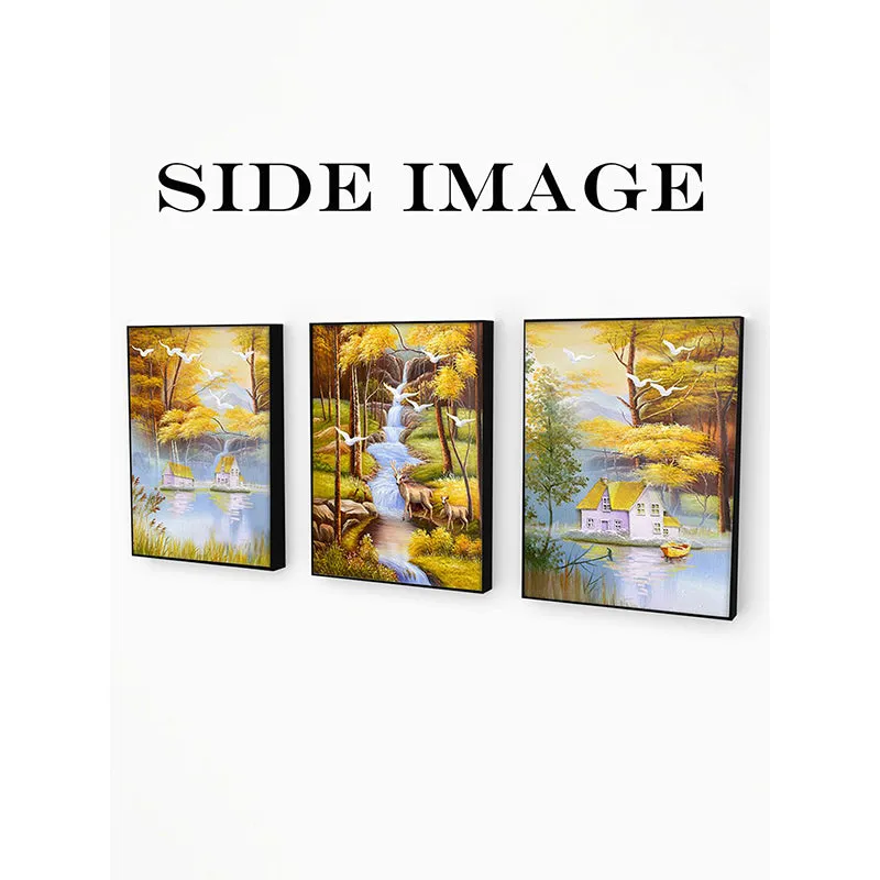By The River Wall Painting - Set Of Three media 4