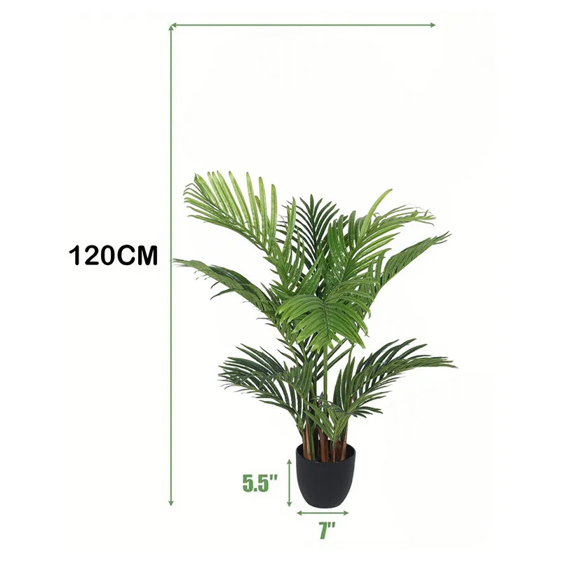 Everde Artificial Palm With Black Plastic Pot - 4 Feet media 6