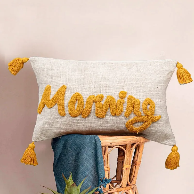 Golden Dawn Tufted Cushion Cover media 3