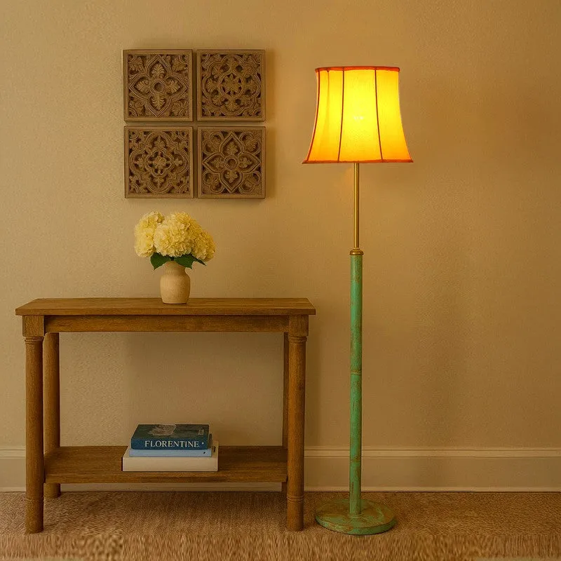 Misty Morning Wooden Floor Lamp - Yellow media 1