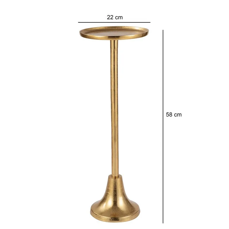 Minimal Stem Aluminum Side Table - Gold media 6