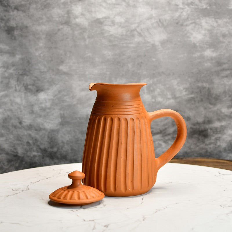 Charming Terracotta Jug with Glasses - Three Piece Set media 4