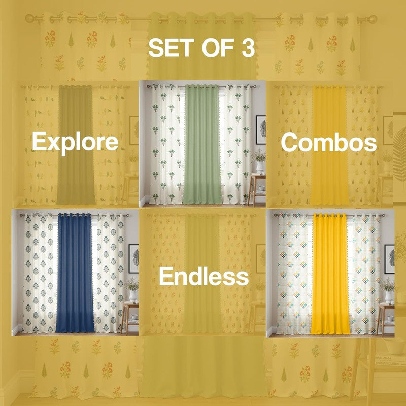 Urban Space Zahara Curtains - Set Of Three media 6