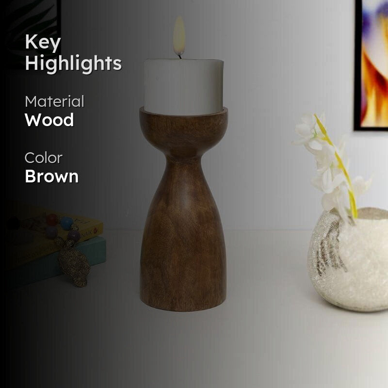 Aria Wooden Candle Stand - Large media 2