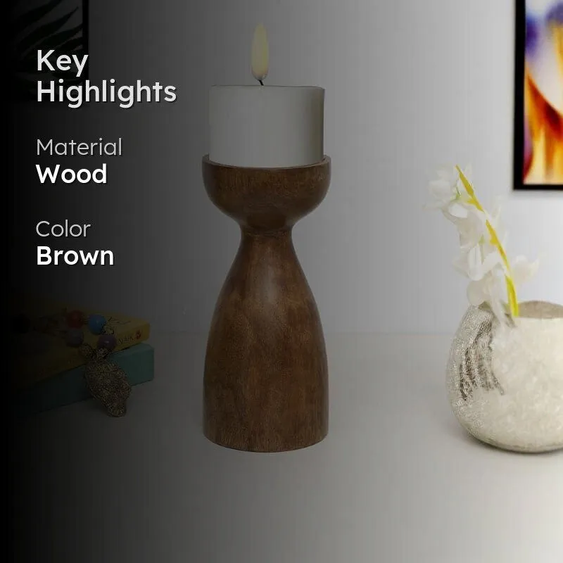 Aria Wooden Candle Stand - Large media 2