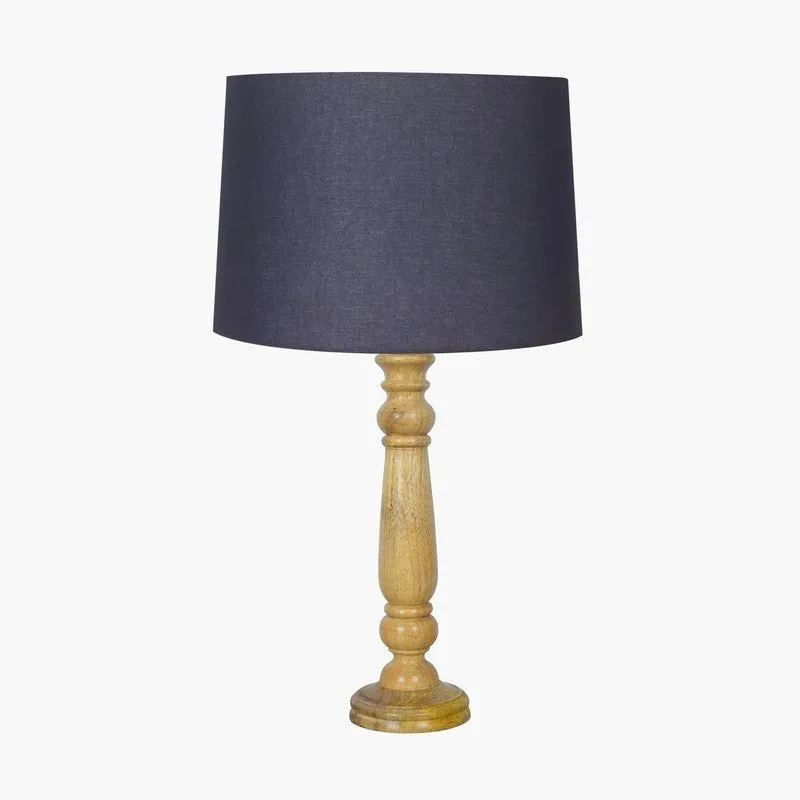 AuraLoom Decorative Mood Wooden Table Lamp - Grey media 3