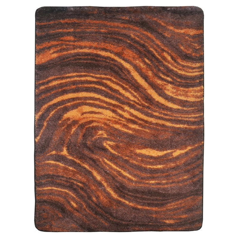 Meyric Abstract Micro Fiber Area Rug - Brown