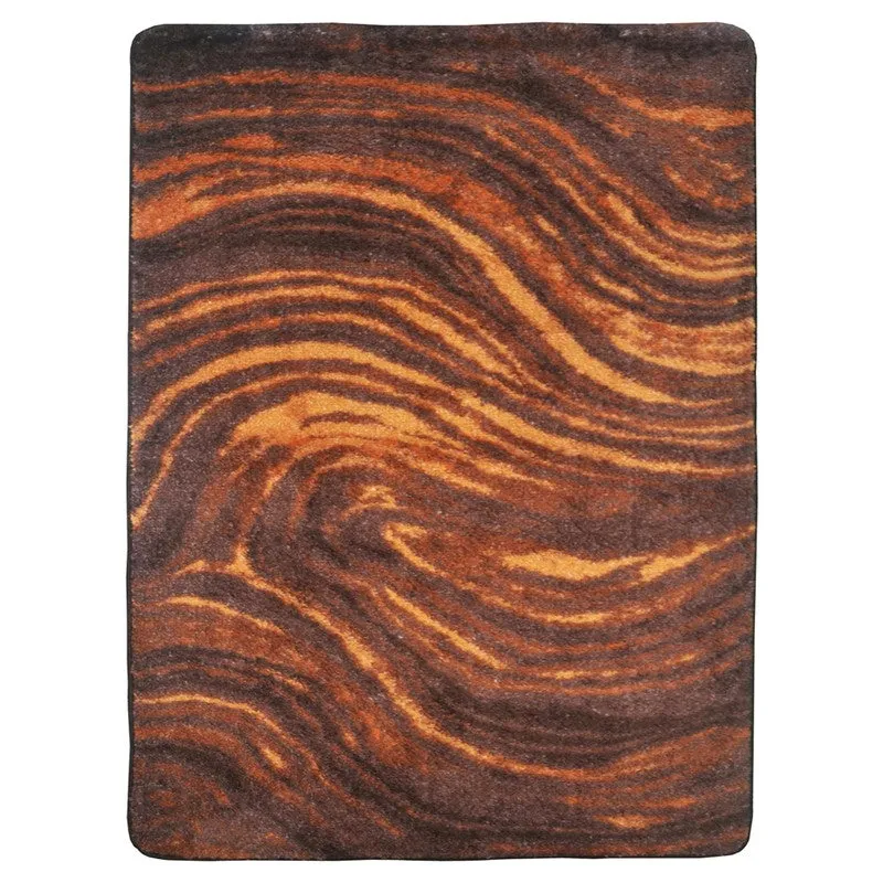 Meyric Abstract Micro Fiber Area Rug - Brown media 1