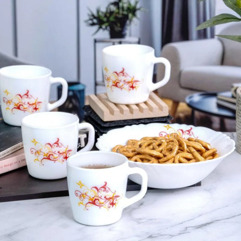 Cello Aksa Floral Tea & Snack Set - Five Piece Set media 1