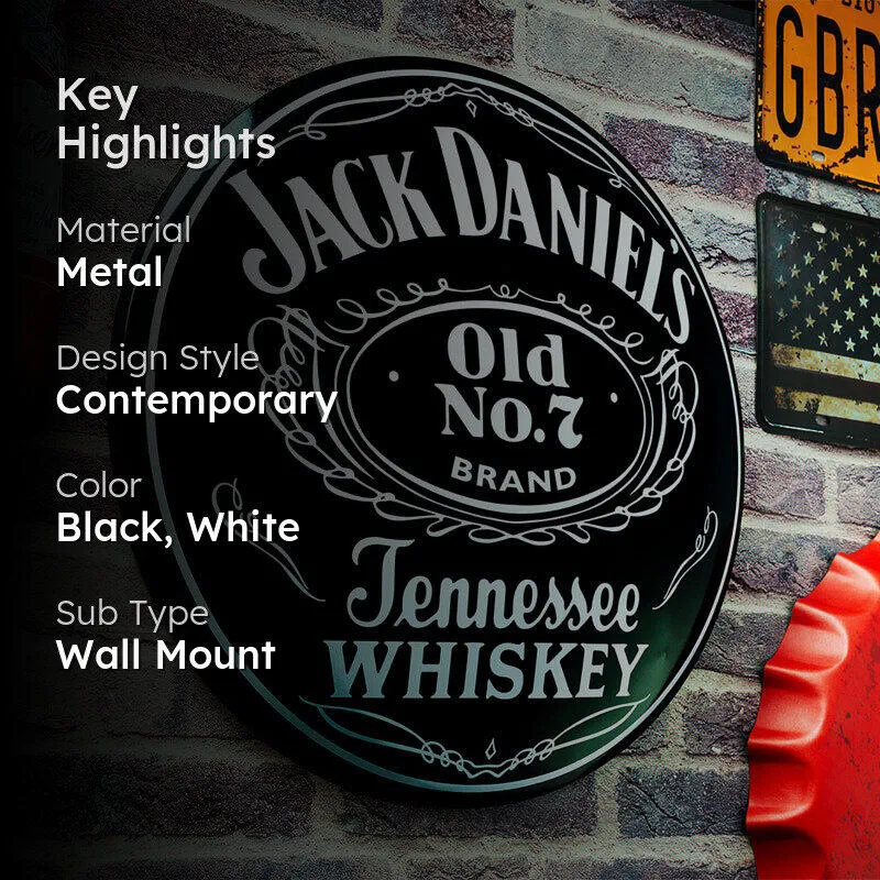 Jack Daniels Button Metal Wall Accent media 2