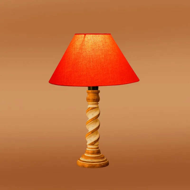 Modera Kyne Wooden Table Lamp - Orange media 6