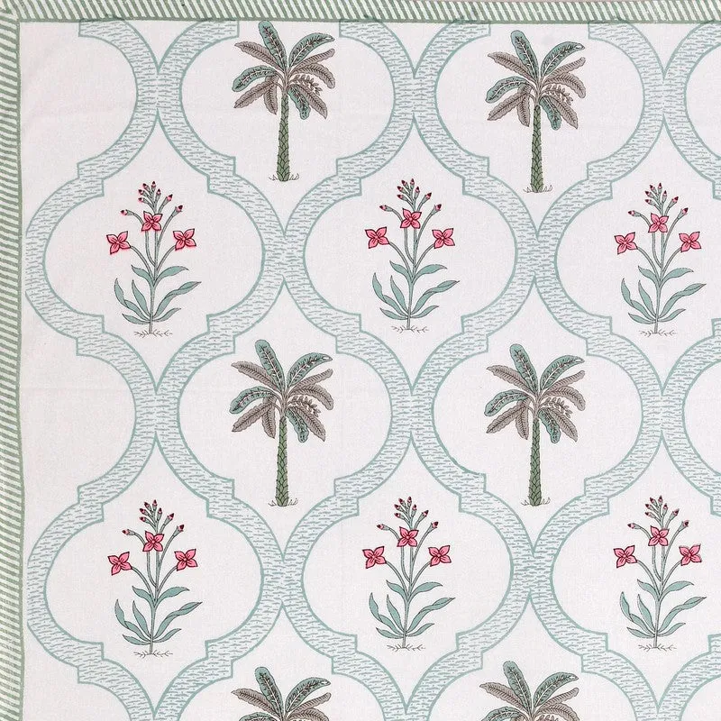 Tropical Cotton Table Cover - Pink,Blue media 6