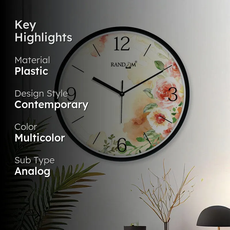 Dean Floral Wall Clock media 2