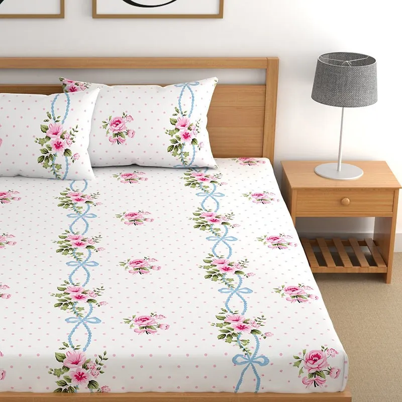 Hilda Fitted Microfiber Microfiber Bedsheet (Pink) - 150 GSM media 4