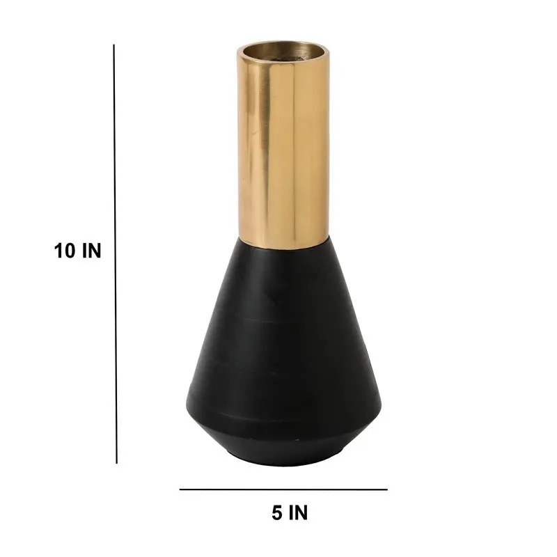 Prisma Table Vase - Gold & Black media 4