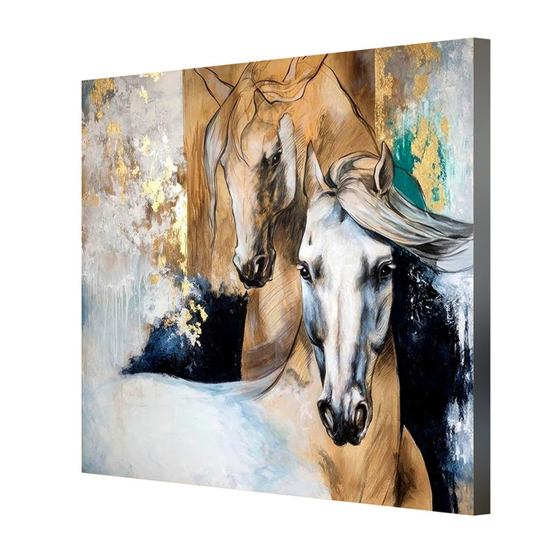 White Horses Wall Painting media 6