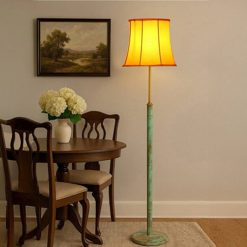Misty Morning Wooden Floor Lamp - Yellow media 3