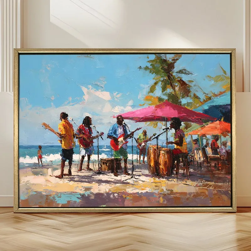 Seaside Groove Canvas Wall Painting With Frame media 4