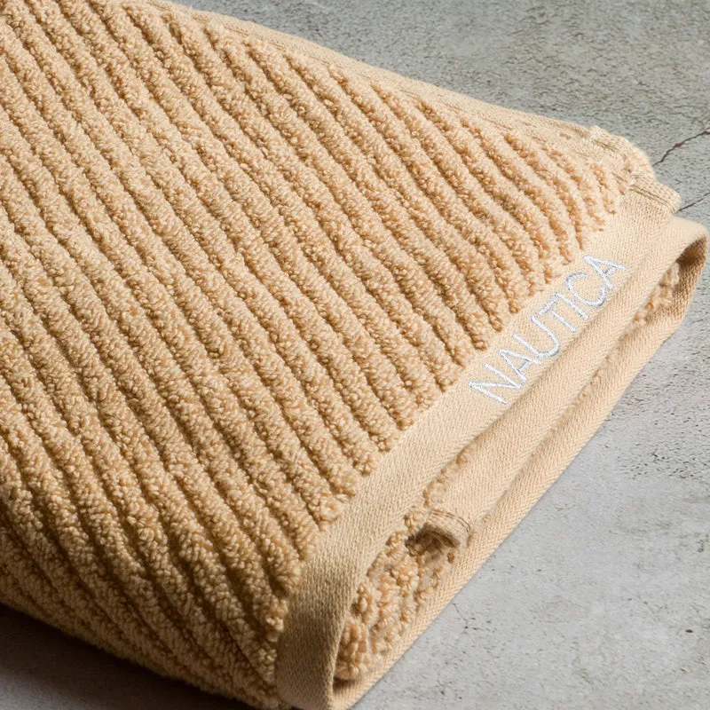 Nautica Riviera Bath Towel - Beige media 5