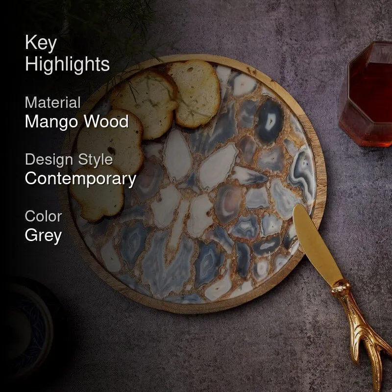 Pebble Glow Wood Platter media 2