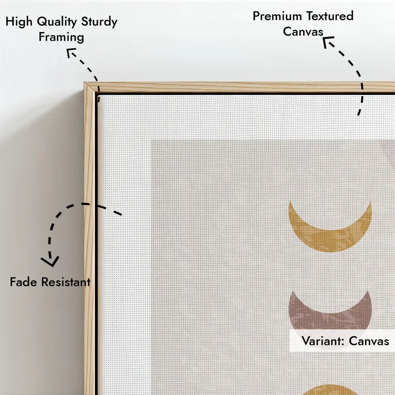 Mauve Equilibrium Canvas Wall Painting With Brown Frame media 8