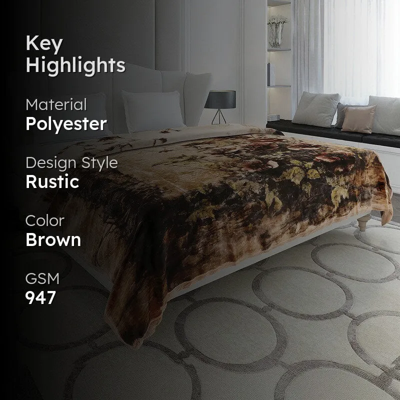 Monte Carlo Autumn Embrace Blanket (Brown) - 947 GSM media 2